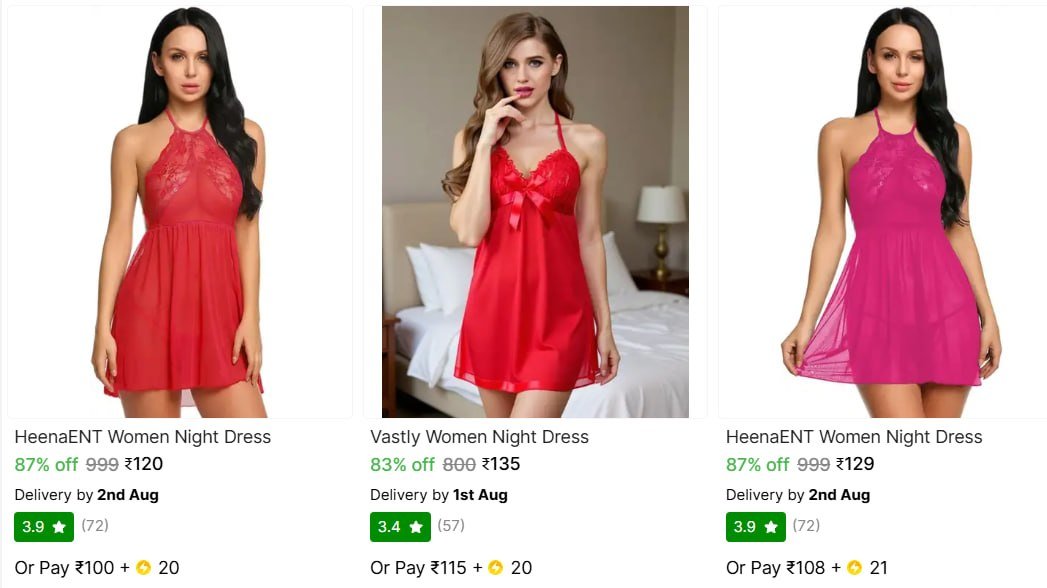 Women Nightwear From 120
