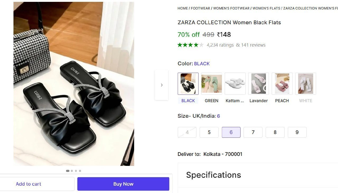 Women S Black Flats 148