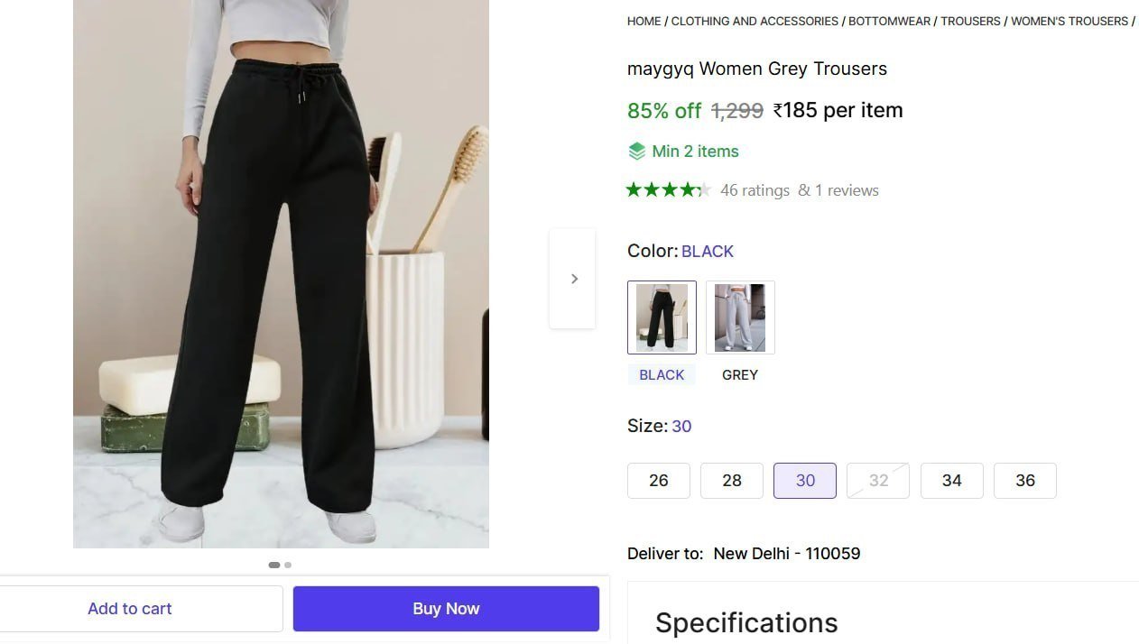 Women S Black Trousers 185 Min Buy - 2