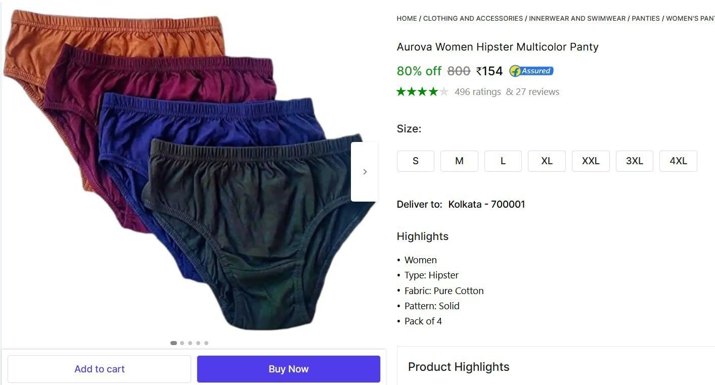 Women S Hipster Panty Pack Of 4 154
