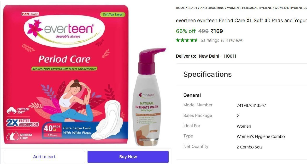 Women S Hygiene Combo 169