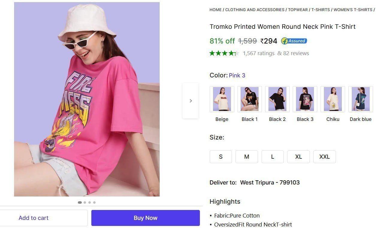 Women S Oversized Round Neck T-shirt 294
