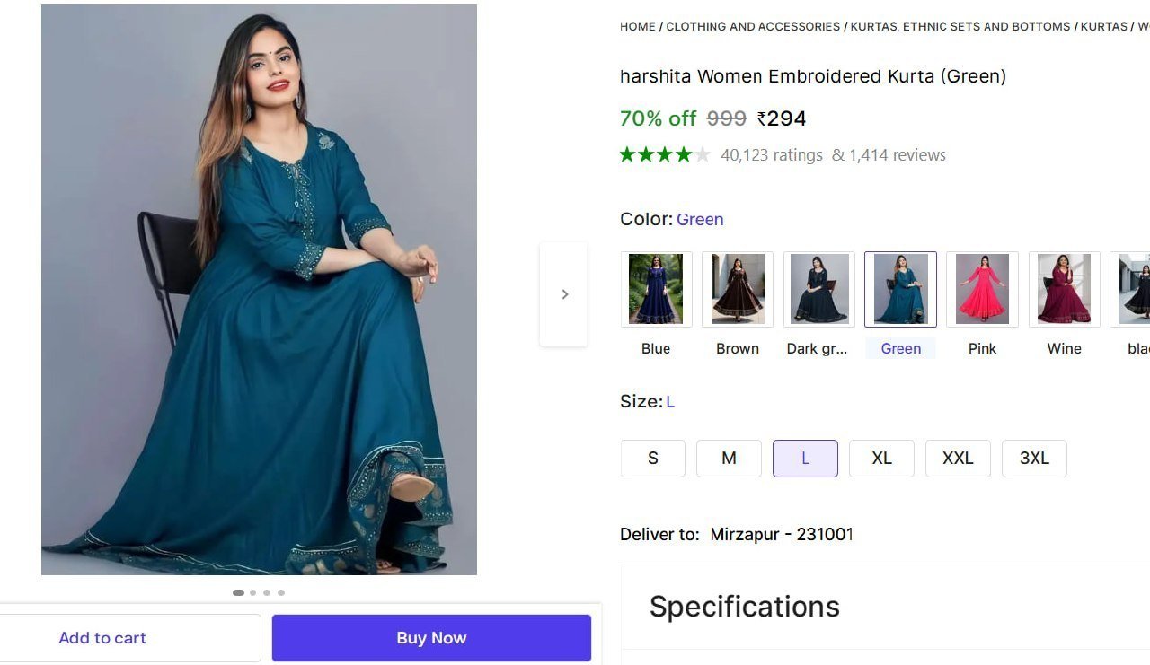 Women S Printed Kurta 294