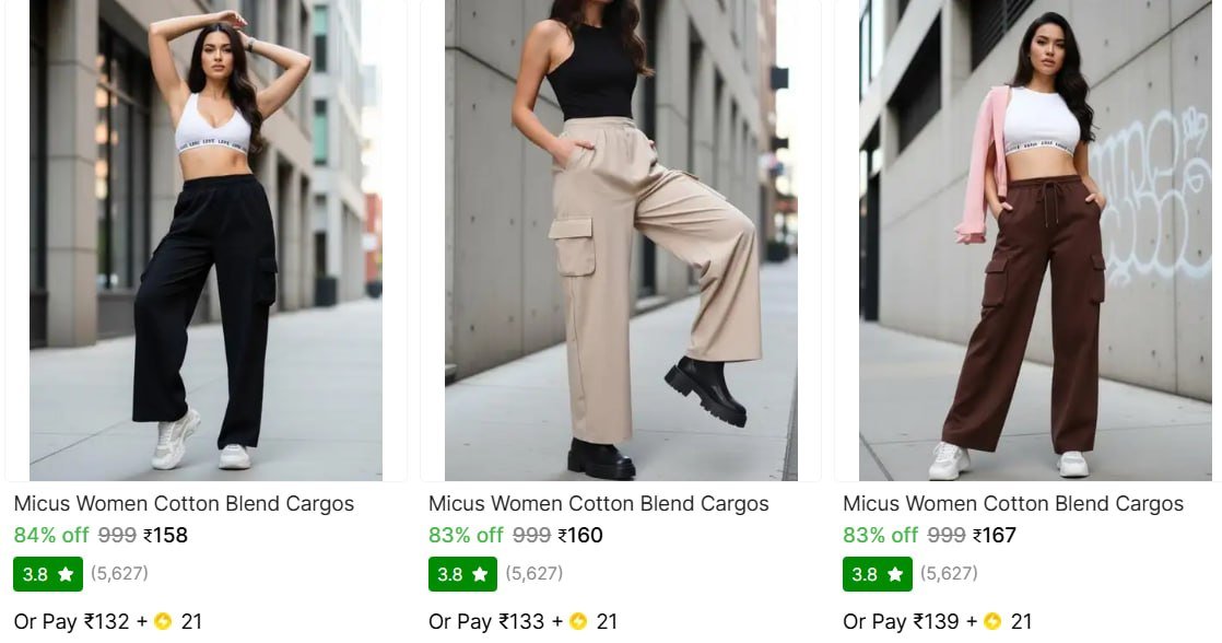 Womens Cargos Starts At 158