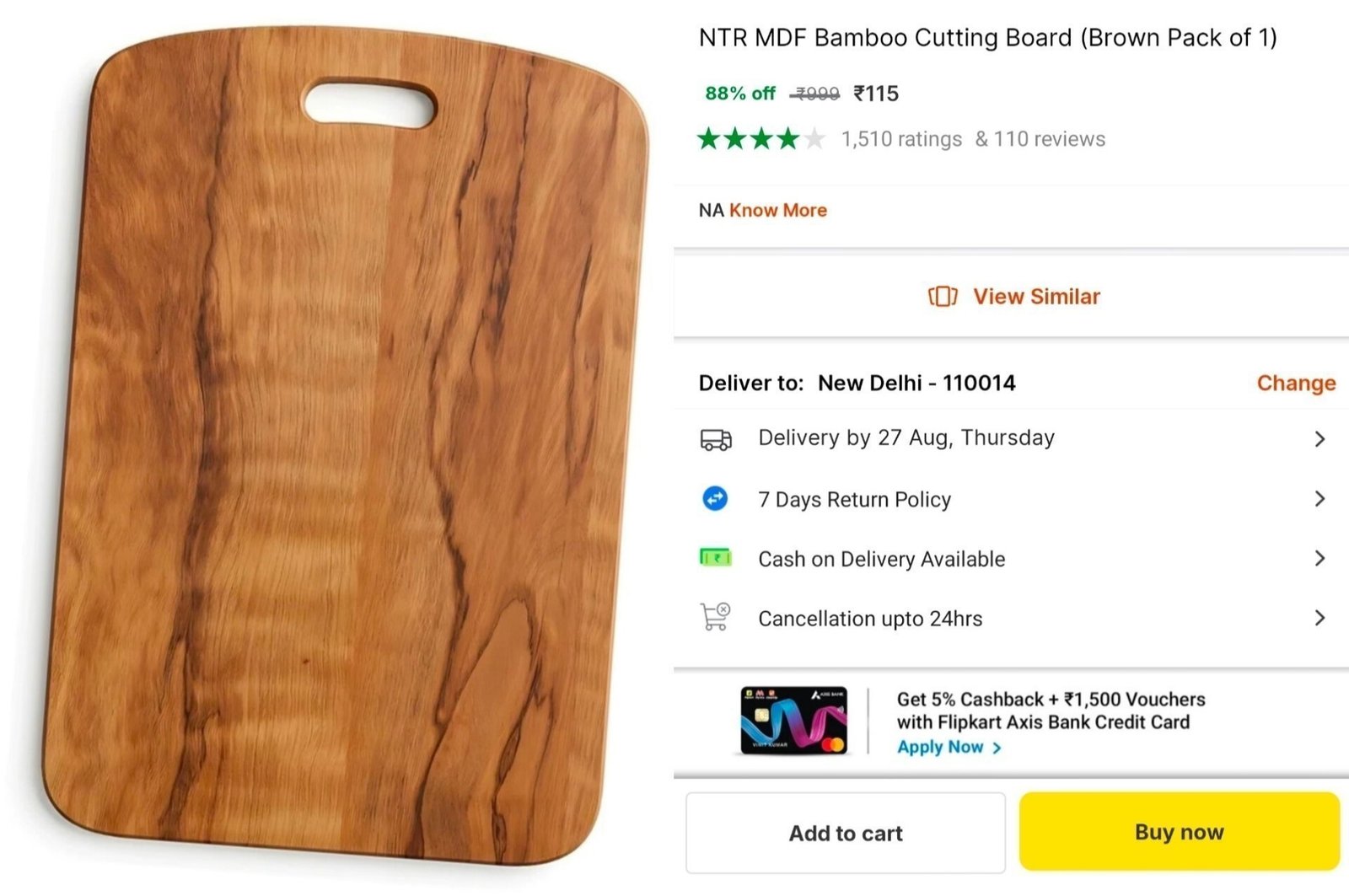 Wooden Chopping Board At 115