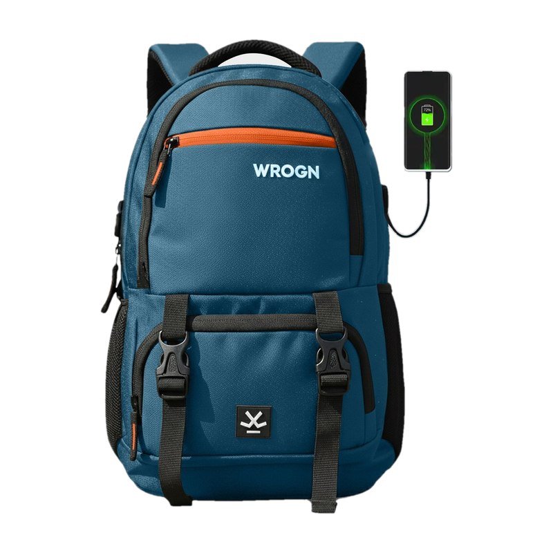 Wrogn 40l Laptop Backpack With Usb Port Rain 