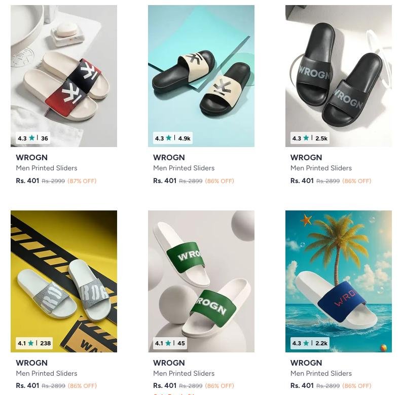 Wrogn Flip Flops Sliders Sale Starting From J