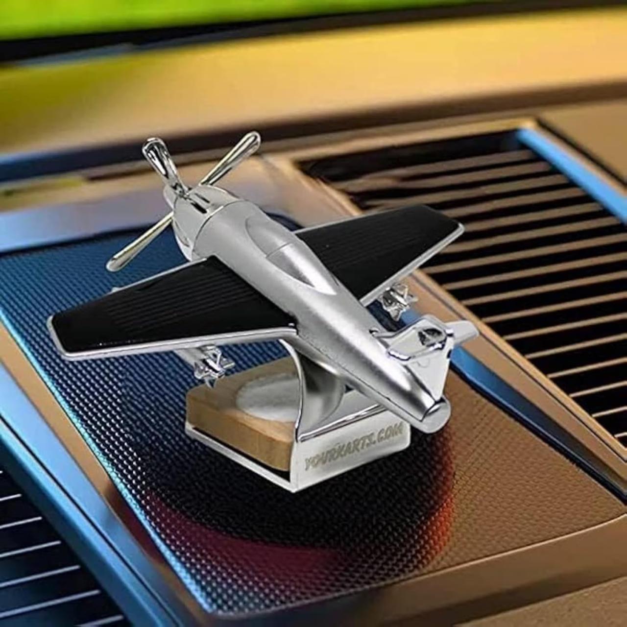Yourkarts Solar Powered Car Perfume Air Freshener With Rotating Airplane Pr