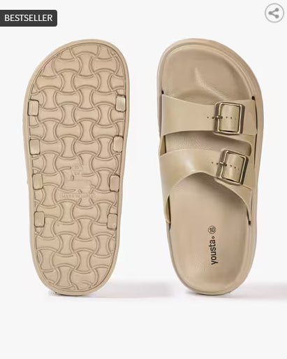 Yousta Men Slip-on Sandals With Buckle Closur