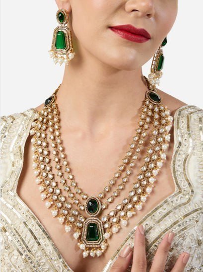 Zaveri Pearls Gold-plated Kundan Stone Studded Bea