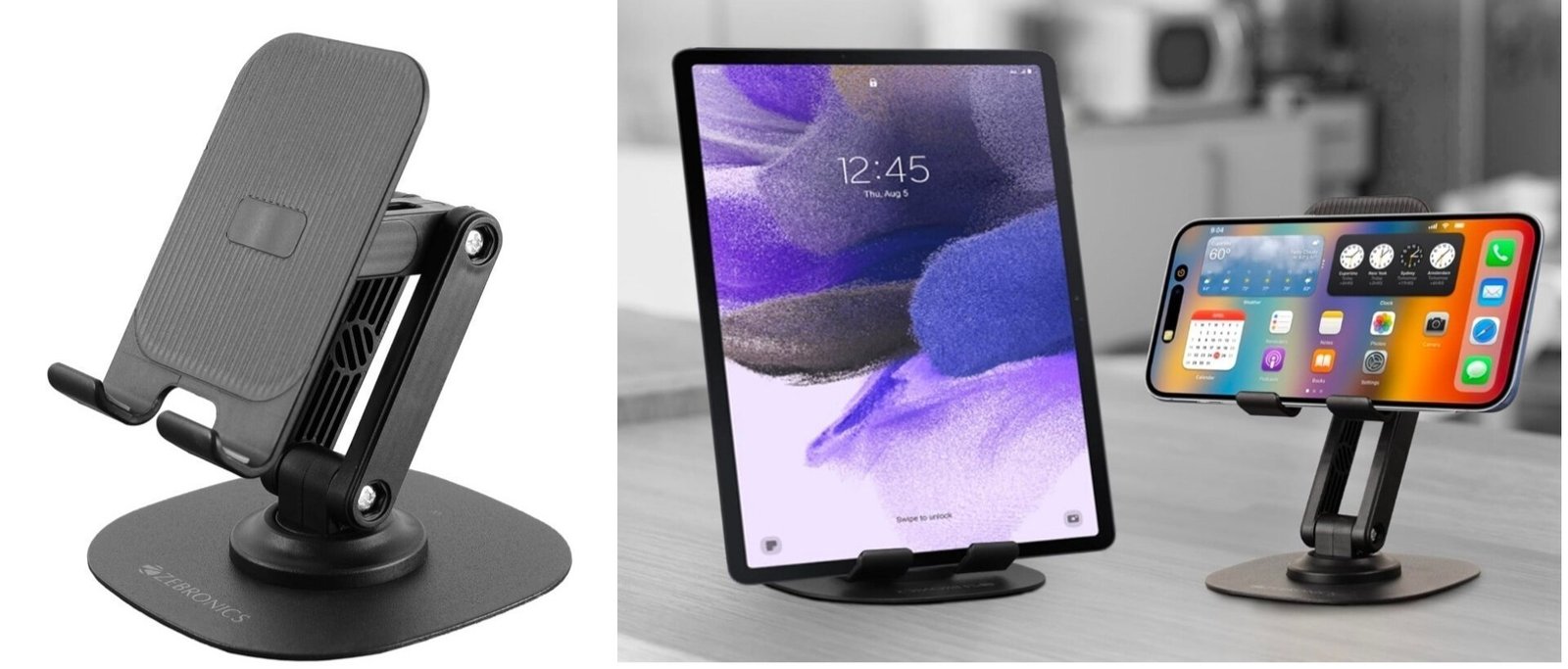 Zebronics Foldable Mobile Holder 360 Rotatabl