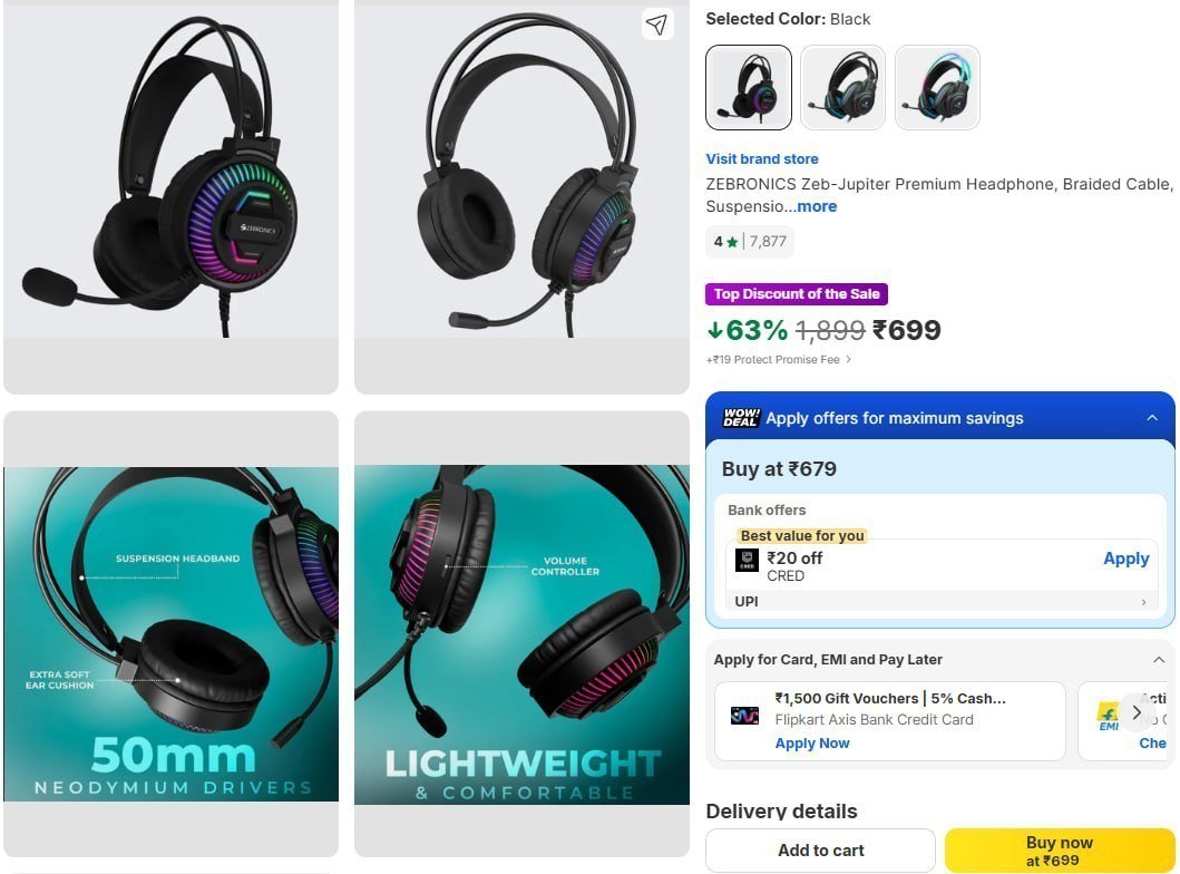 Zebronics Headphone 699