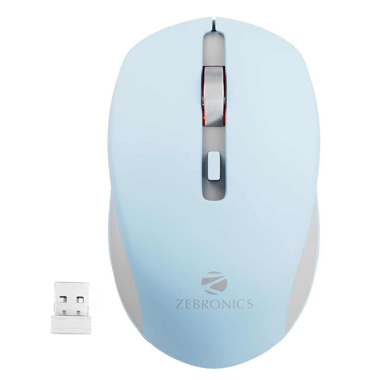 Zebronics Zeb-jaguar Wireless Mouse 2 4ghz Light Blue Grey 272