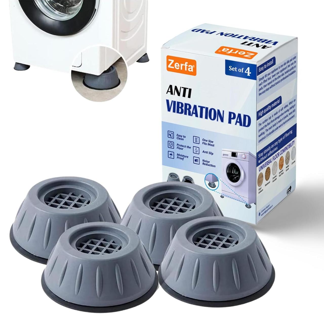 Zerfa Anti Vibration Pads For Washing Machine With Suction Cup 99
