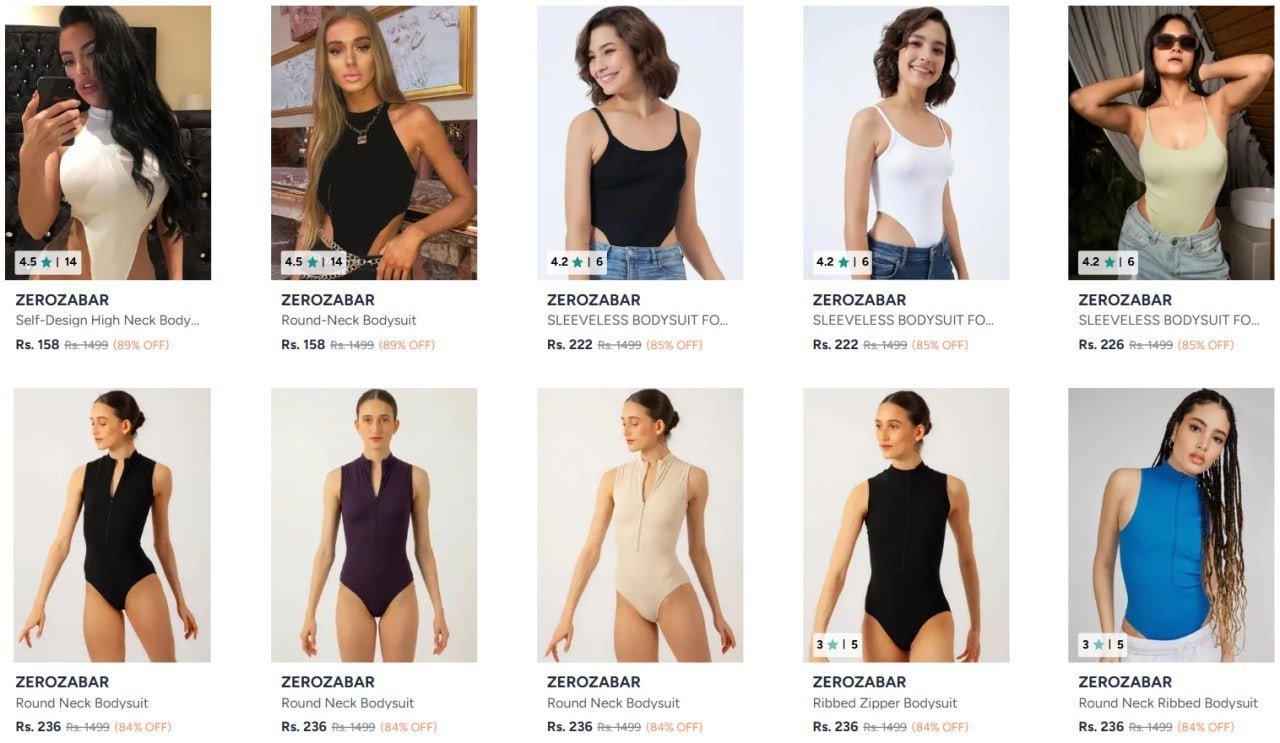 Zerozabar Bodysuit From 158