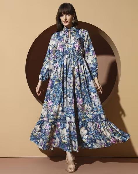 Zwerlon X Ag Women Floral Print Fit Flare Dre
