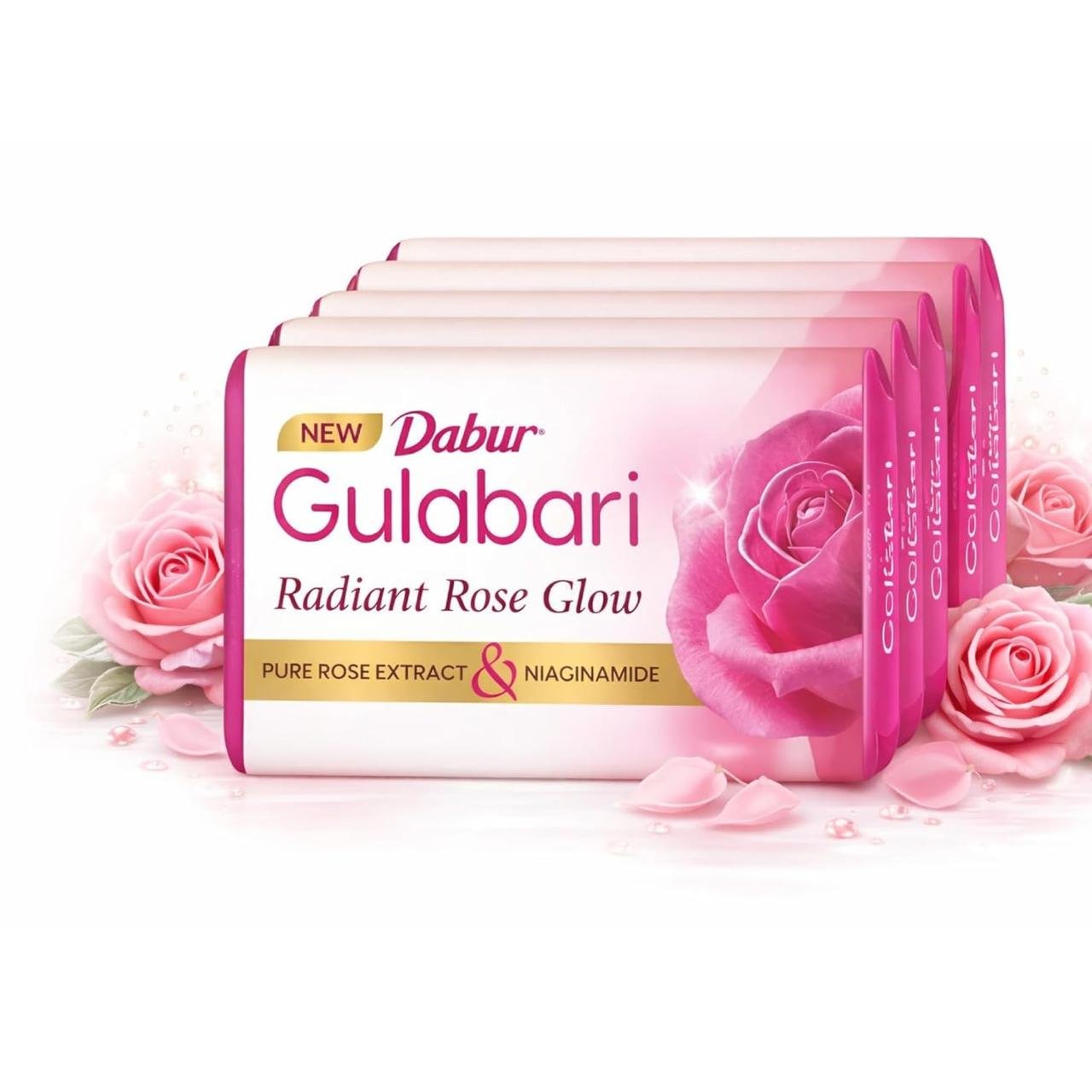 Dabur Gulabari Pure Rose Soap 150g (pack Of 4) 132