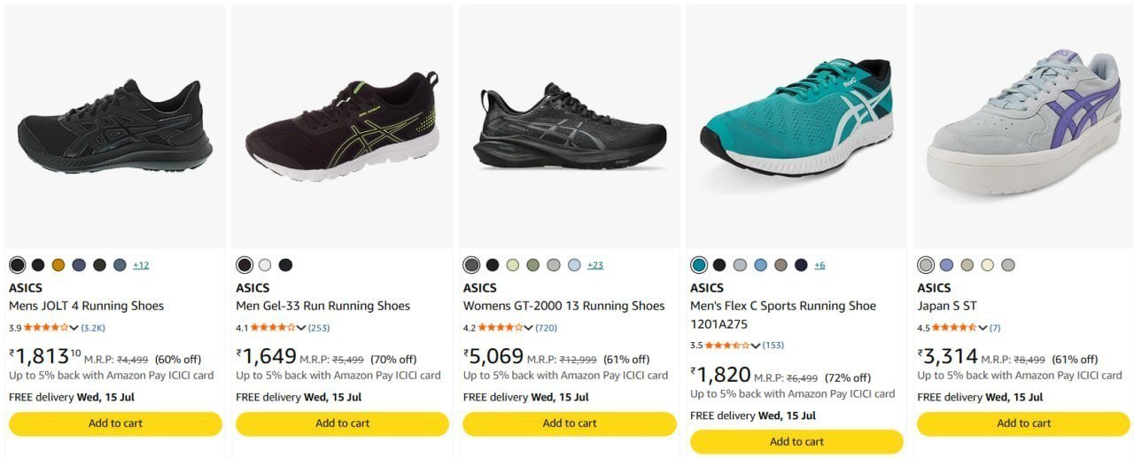 72 On Asics Men Shoes