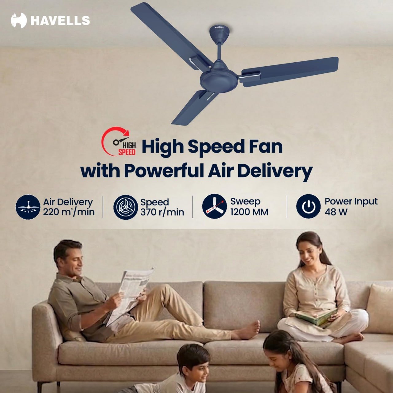 Havells 1200mm Ceiling Fan 290