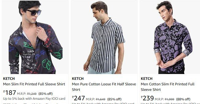 Amazon Min 80 On Ketch Clothingmen Shirts Tshirts 