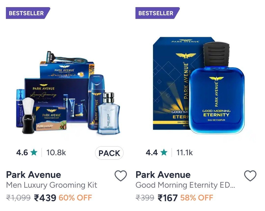Myntra 60 Park Avenue Products
