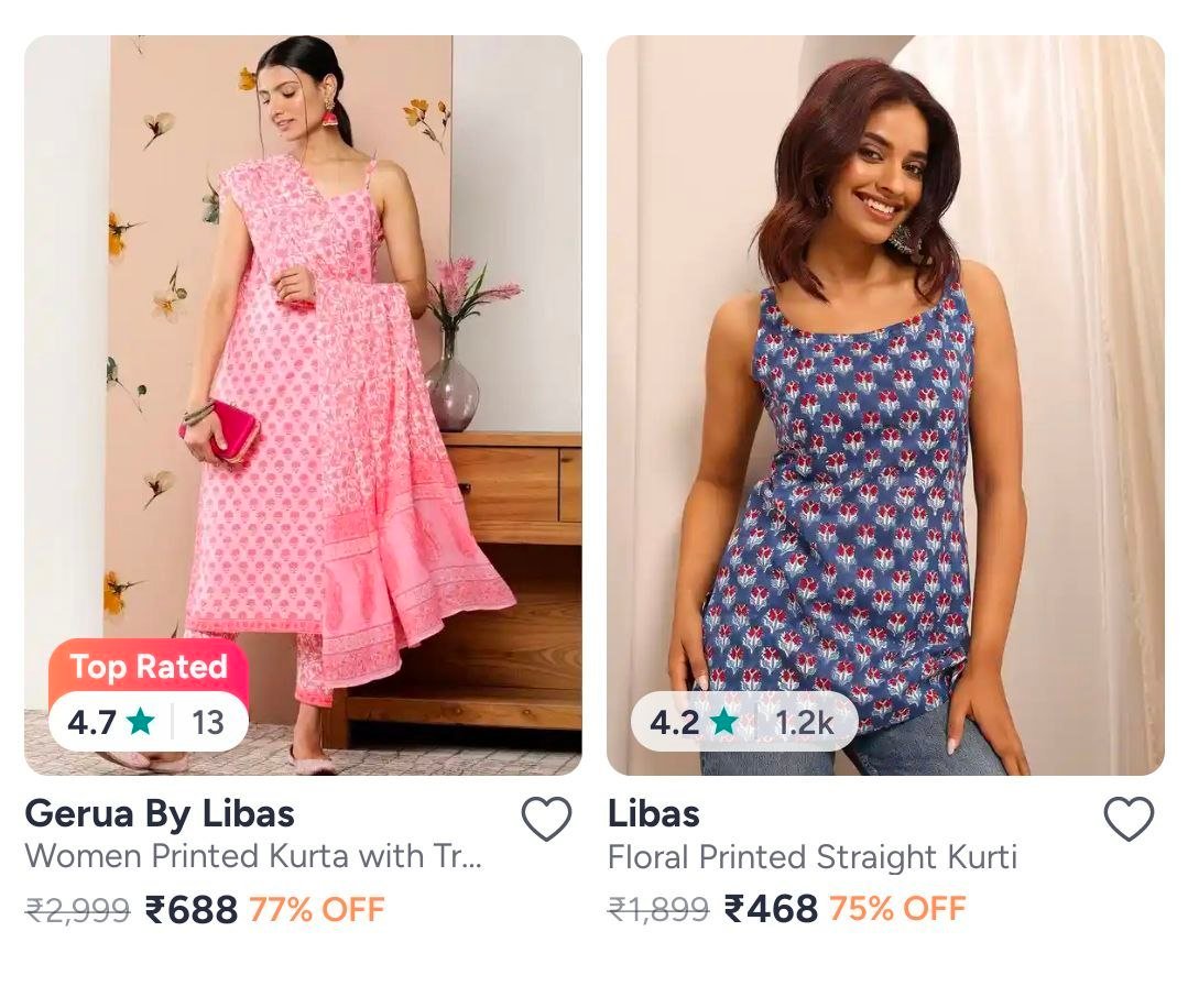 Myntra Ishin Min 70 Offtikhi Imli Min 70 Offlibas 