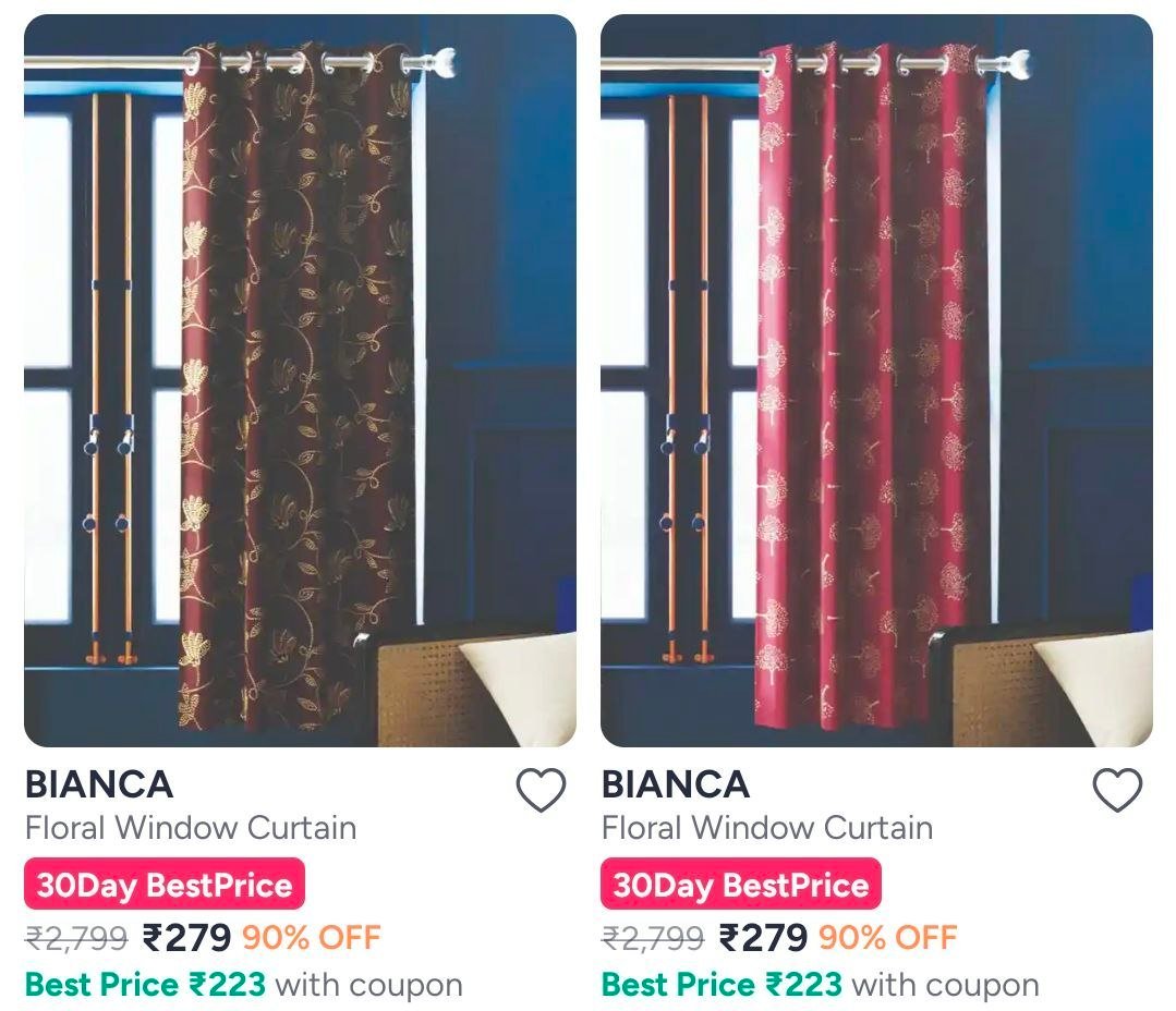 Myntra Loot 90 On Curtains Sheersmin 60 On Pr