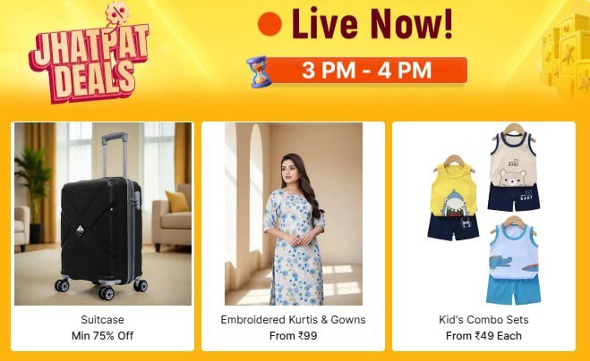 Jhatpat Deals Live Now Suitcase Min 75 Embroidered