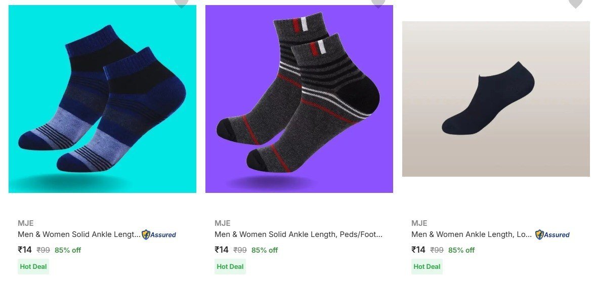 Flipkart Mje Men S Women S Socks Starting From Jus