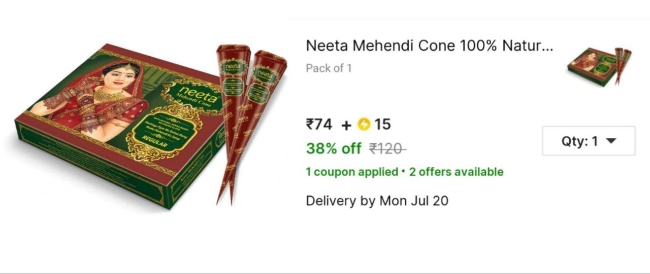 Mehendi Box (12pcs) At 89