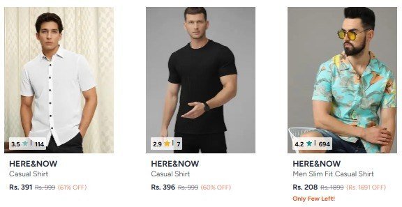 Myntra Men S Casual Shirt Starts 179 Masterlink Hi