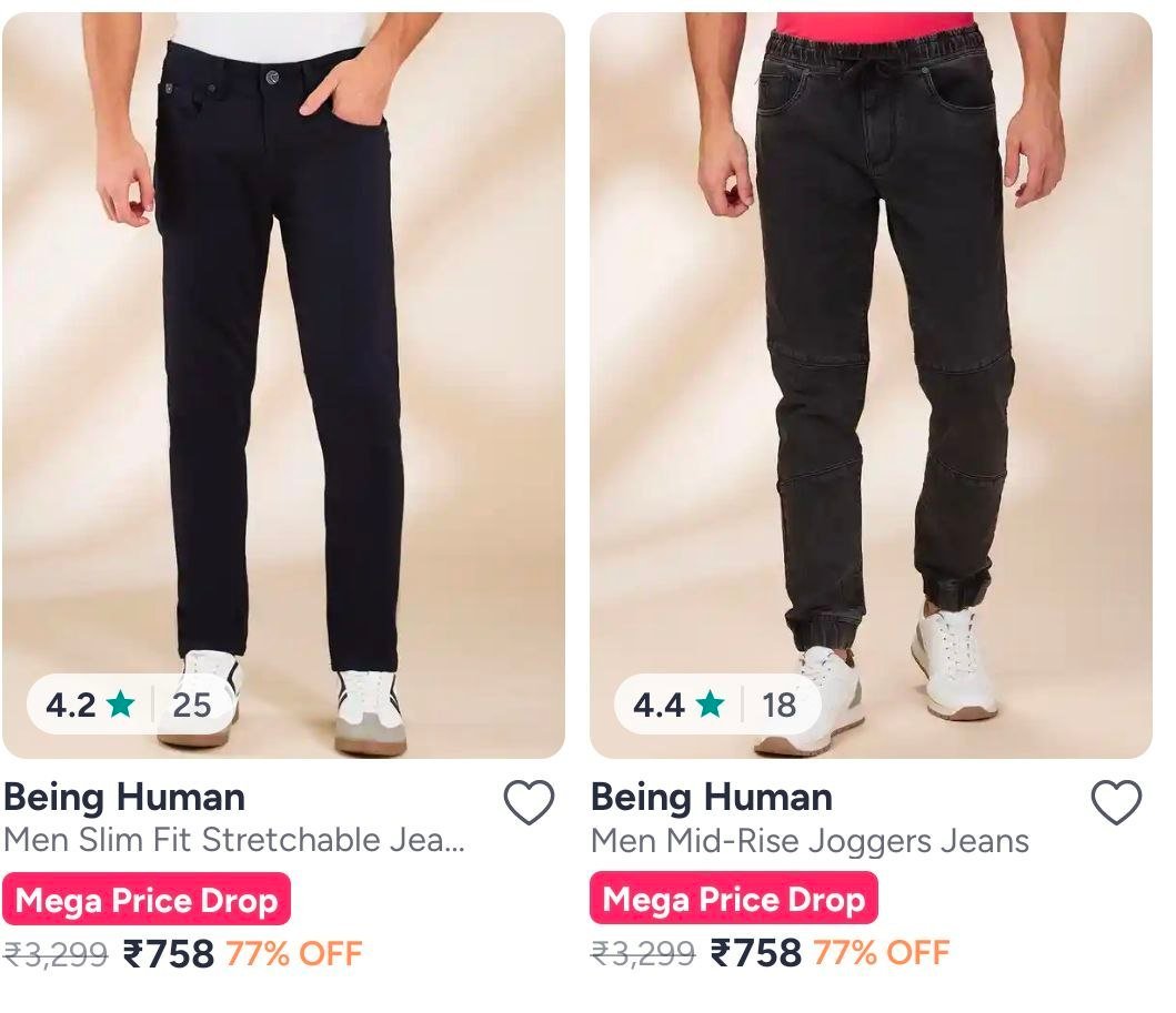 Myntra 77 On Being Human Clothing Tshirts Jea