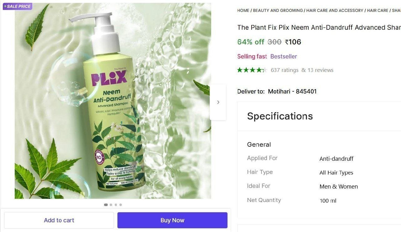 The Plant Fix Plix Neem Anti-dandruff Advanced Sha
