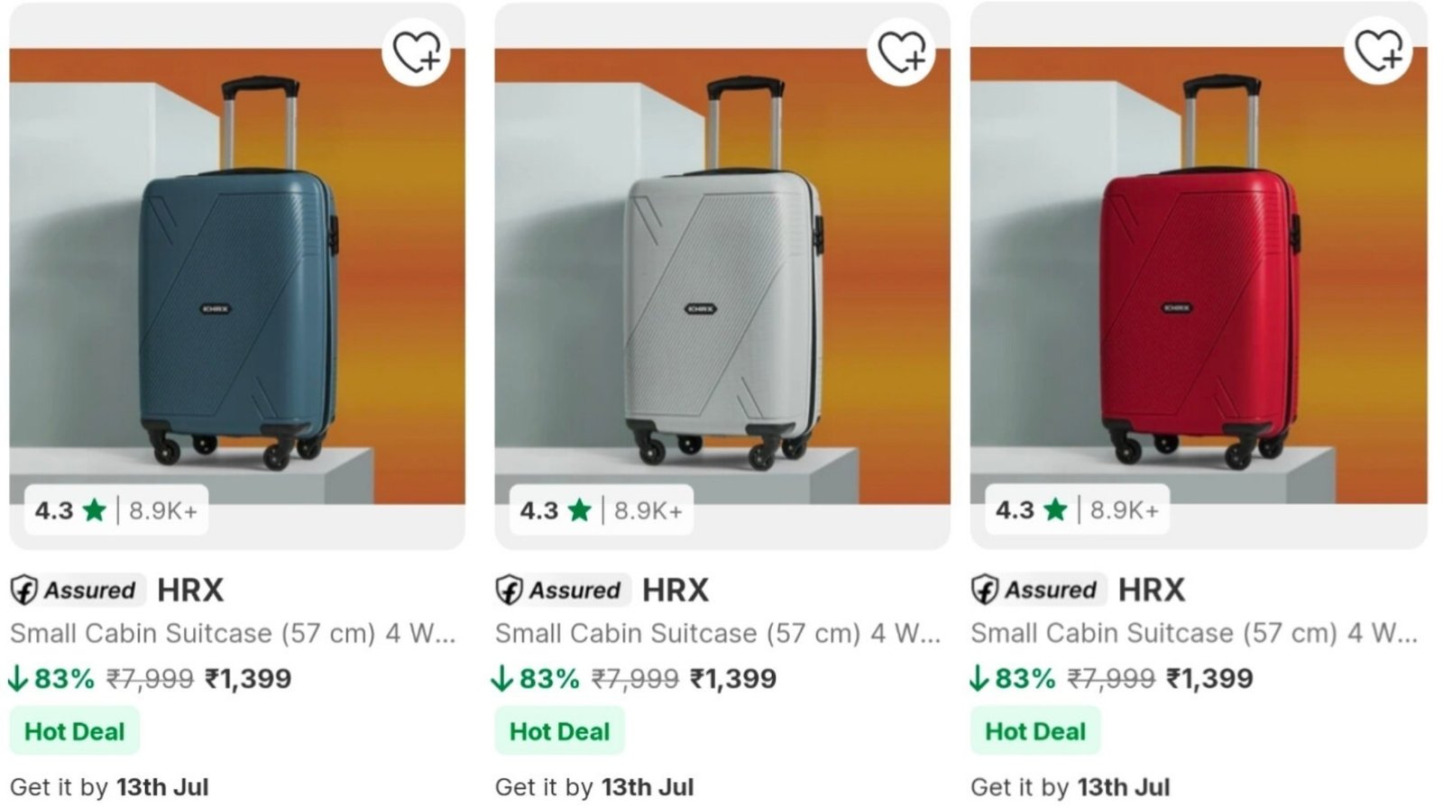 Hrx Cabin Suitcase At 1399more Deals