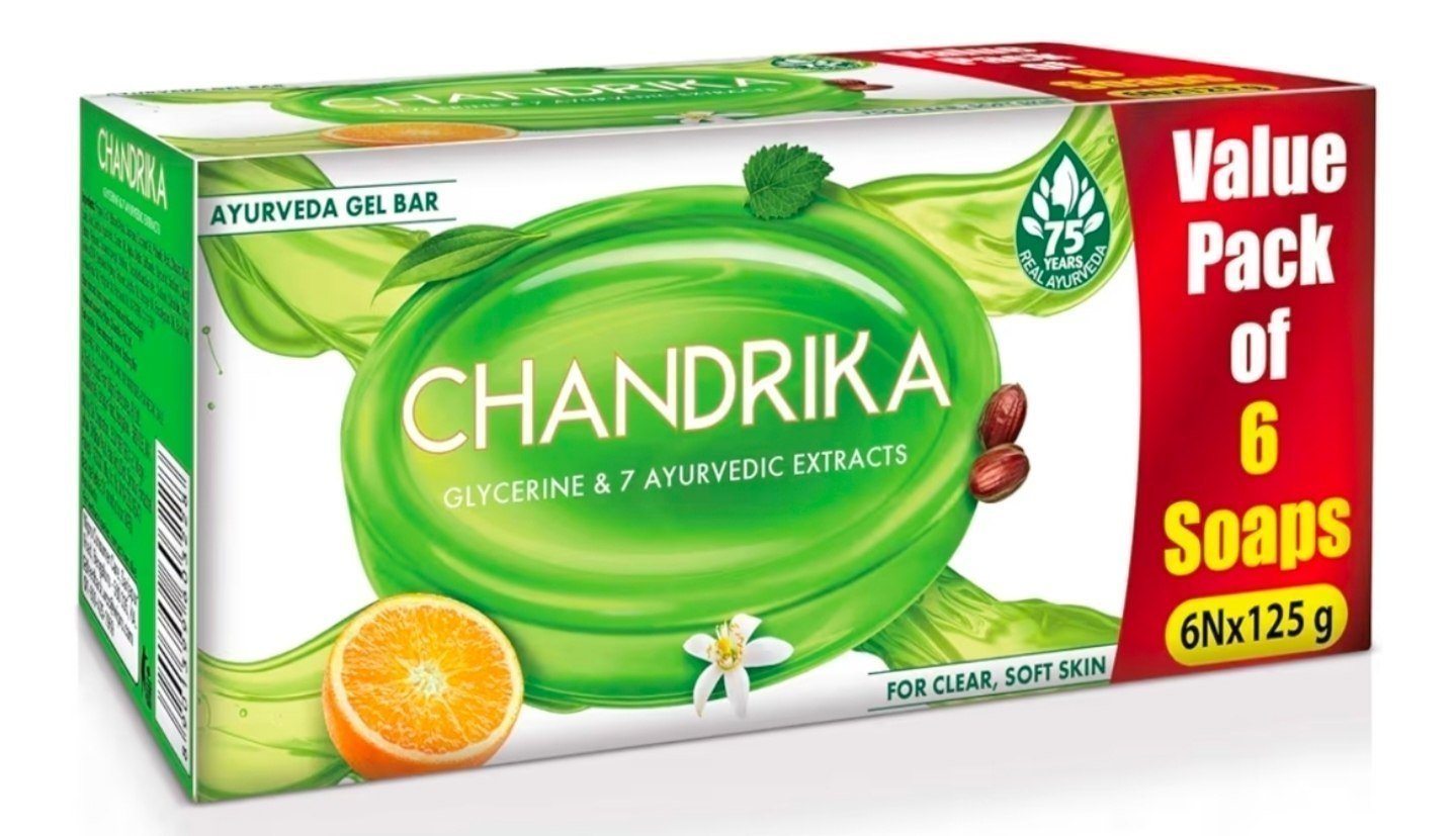Chandrika Glycerine Ayurveda Gel Bar (125g 6) At 2
