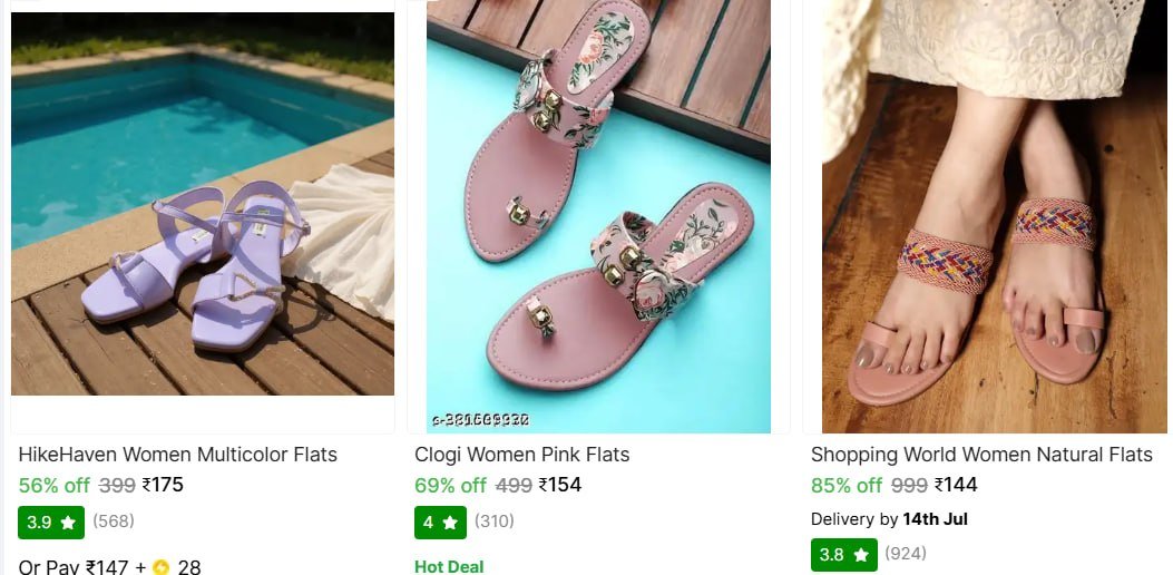 Women Flats Under 199