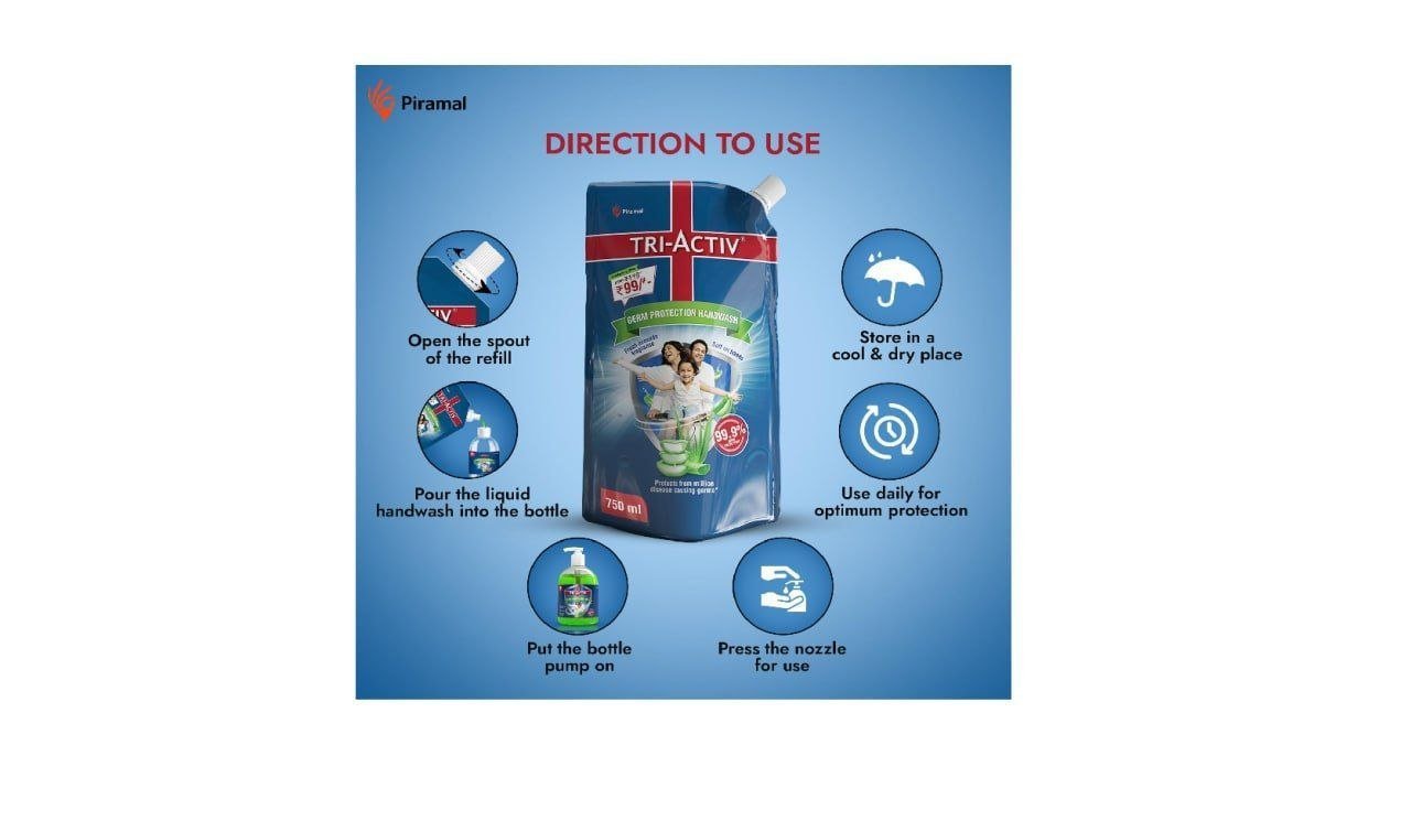 Amazon Tri-activ Liquid Handwash Refill 750ml X Pa
