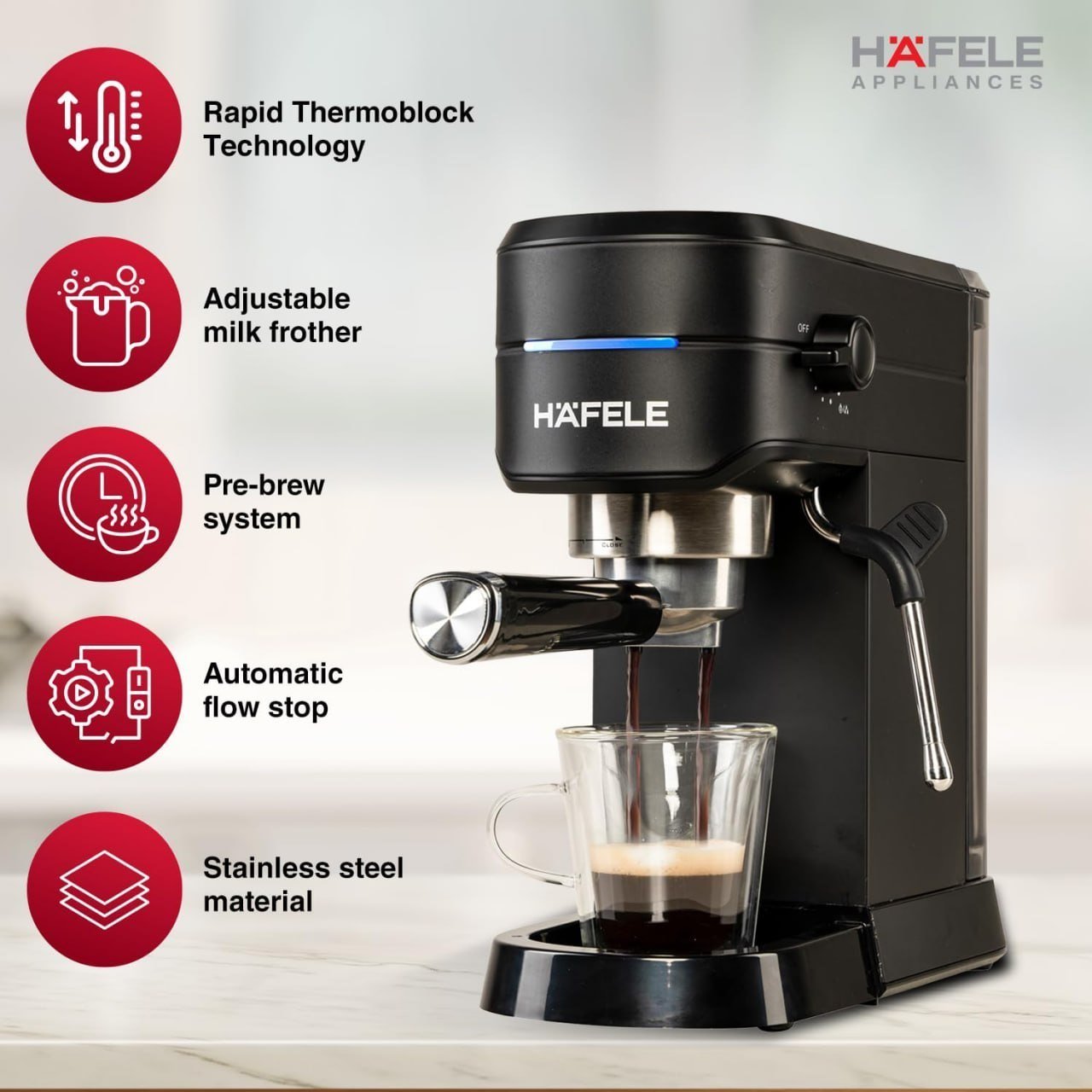 Hafele U-kaffee Espresso Coffee Machine 11 1000 75