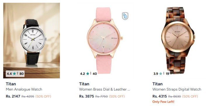 Myntra Titan Watches At Min 50