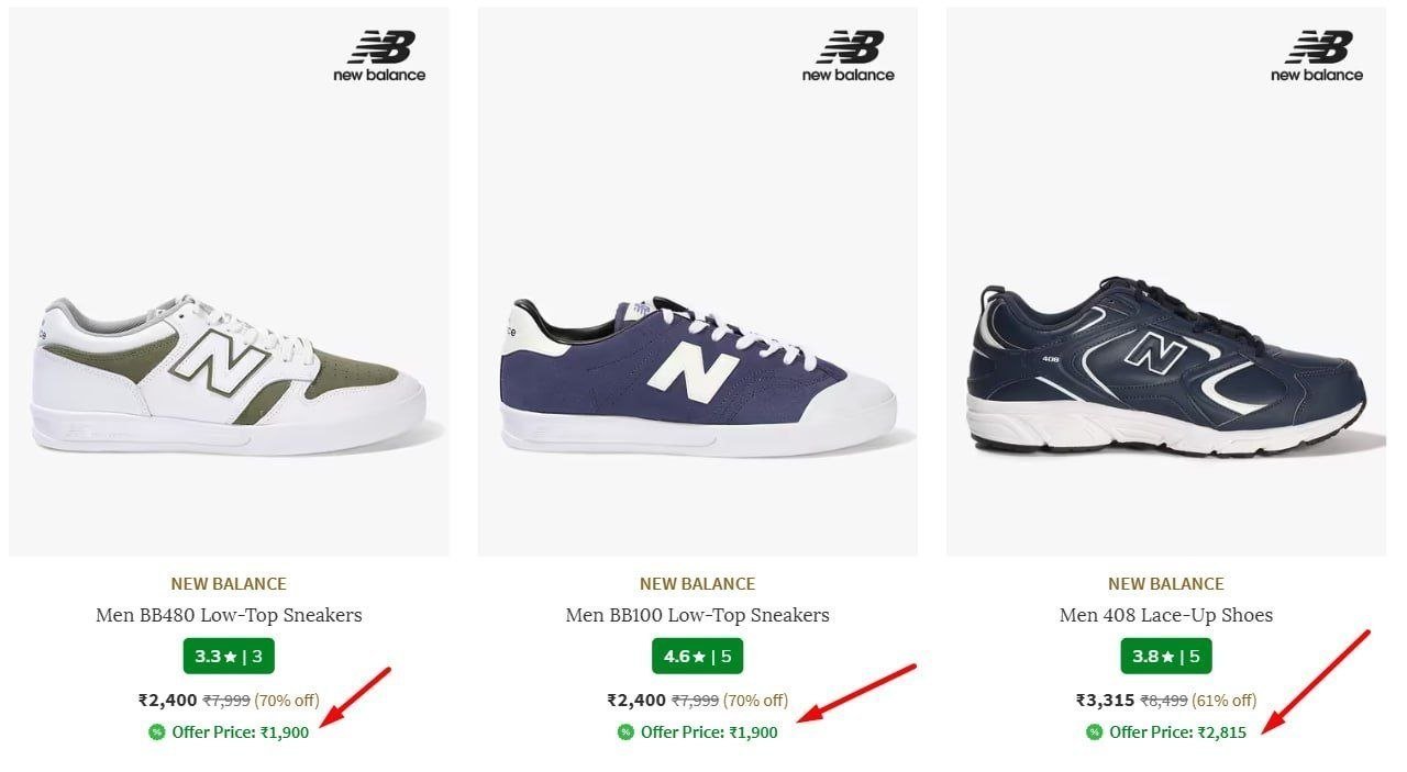 72 On New Balance Clothing Footwear