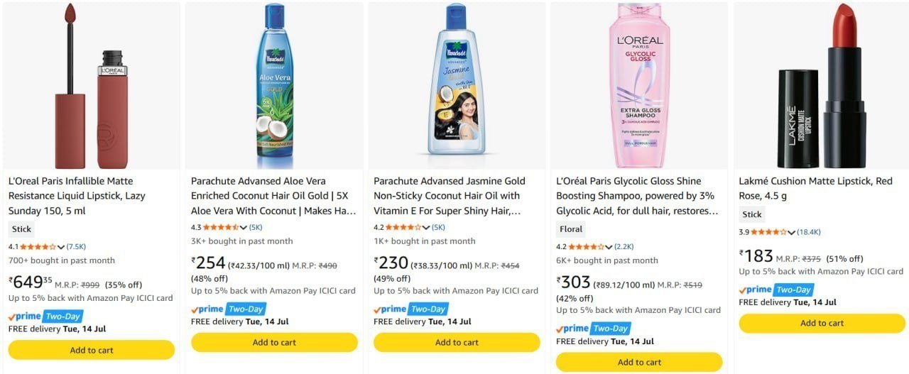 75 On Beauty Products Lakme Pond Biotique Vaseline