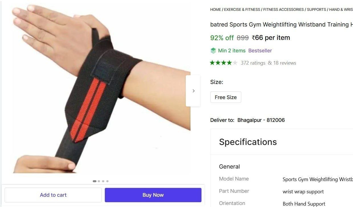 Gym Weightlifting Wristband 66