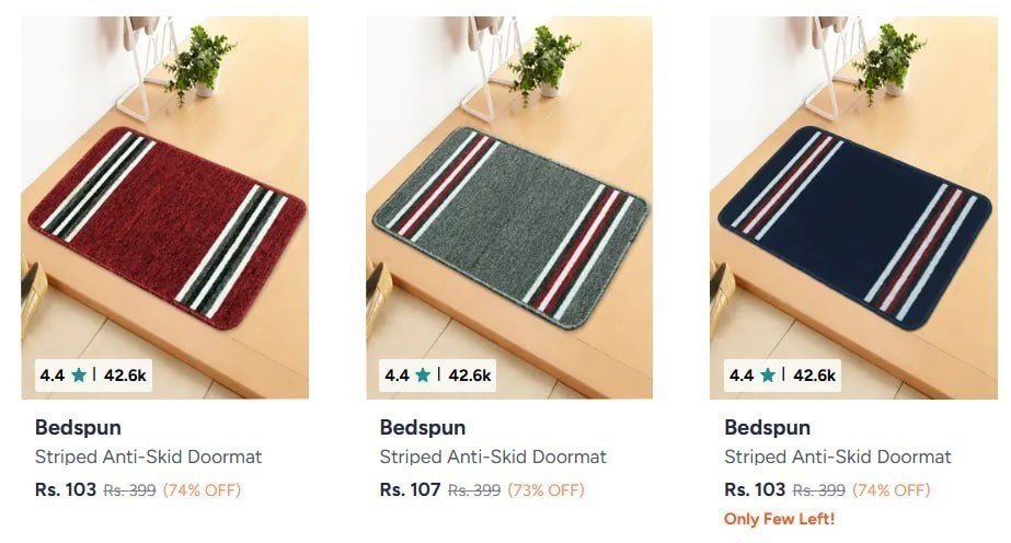 Myntra Anti Skid Doormats From 103