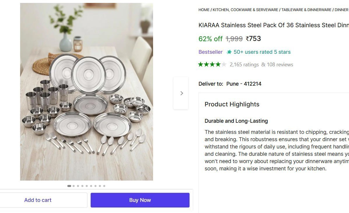 Dinner Set (36 32 Pcs) Starts 753