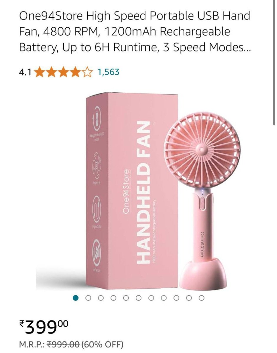 Loot Portable Hand Fan Starts At 399 Best For Summer