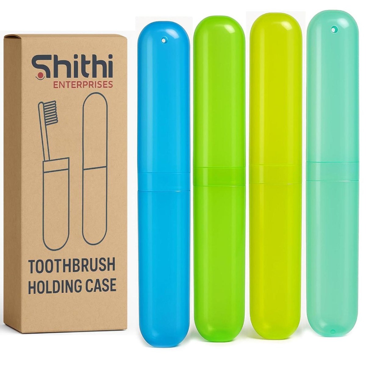 Toothbrush Travel Case Portable Hygienic Holder With Cover(4 Pack) 126
