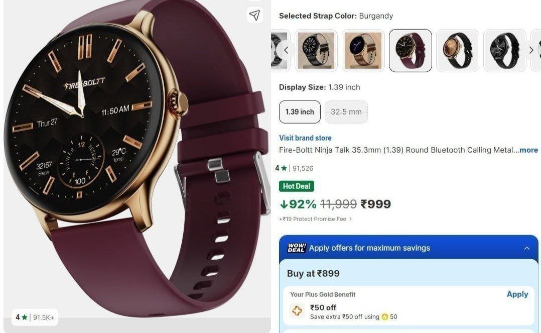 Loot 999 Round Smartwatch