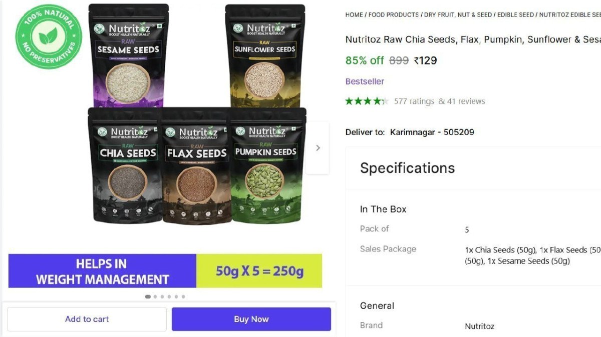 Seeds Combo Pack Of 5 129