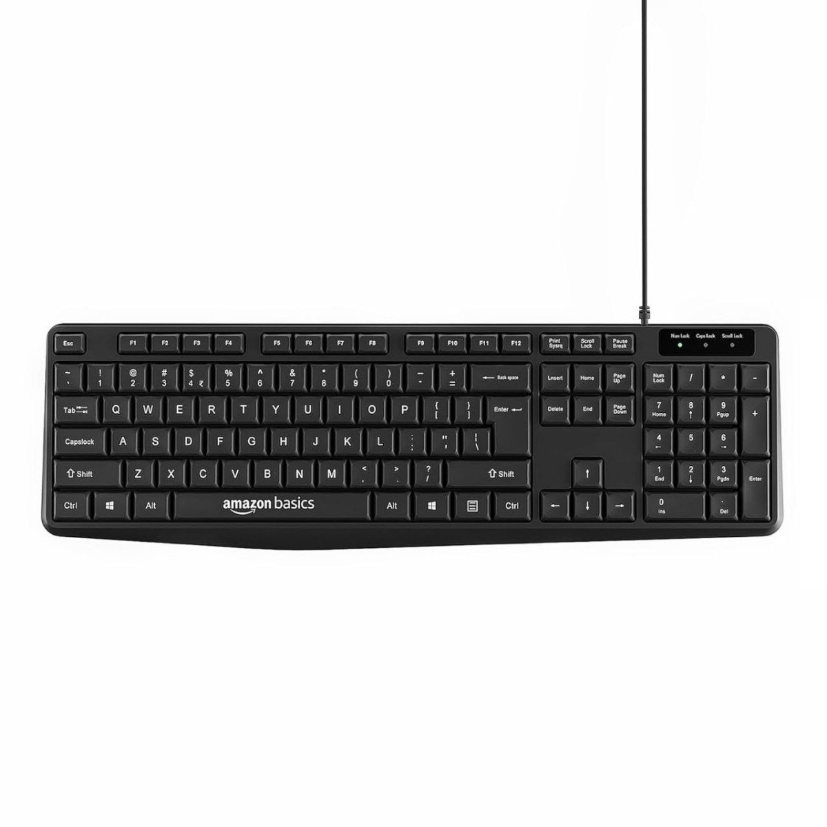 Amazon Basics Wired Keyboard With 104 Keys For Windows Mac Os Computer