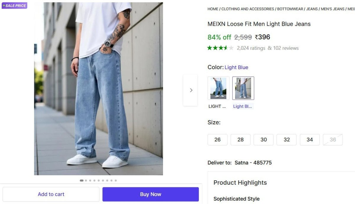 Men S Light Blue Jeans 396